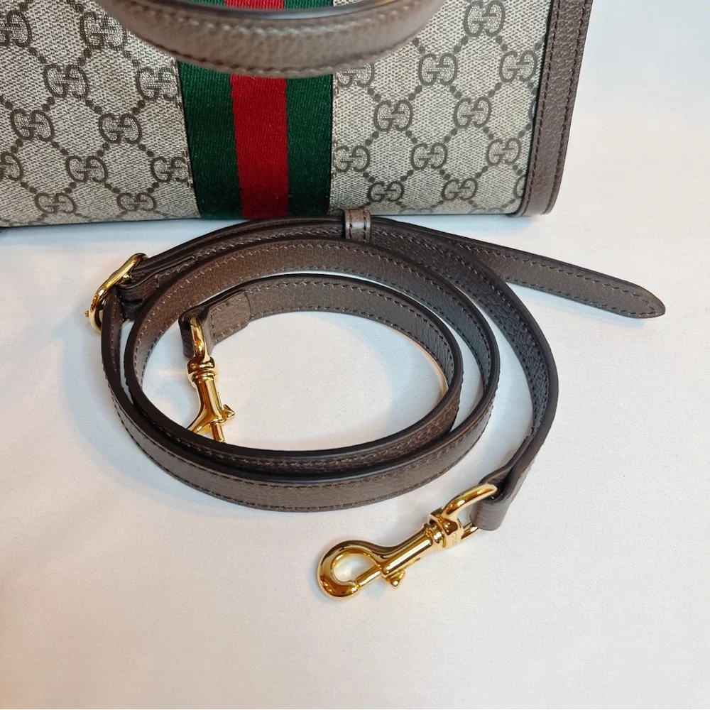 GUCCI Ophidia small top handle shoulder bag satchel crossbody bag - Picture 10 of 14